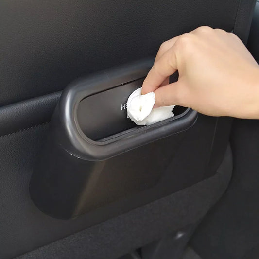1L Car Interior Storage Case Trash Bin Push Can Mini