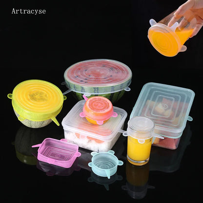 Silicone Cover Stretch Lids Reusable Durable and Expendable Lids Silicone Covers