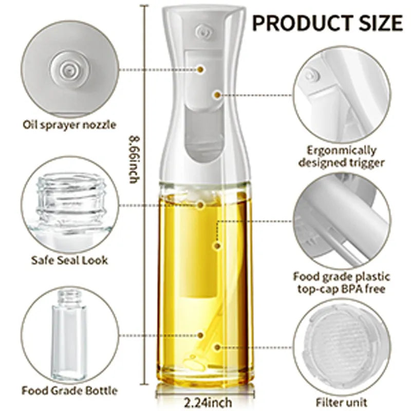200/300/500ml Oil Spray for Kitchen Oil Nebulizer Dispenser Spray Oil Sprayer